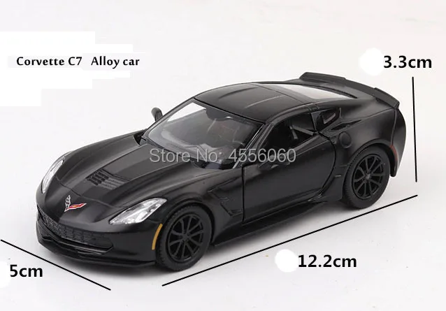 1/36 Corvette Camaro G63 шлифовальная модель автомобиля из черного сплава, моделирование детских литых автомобилей, игрушки, коллекция подарков - Цвет: corvette C7