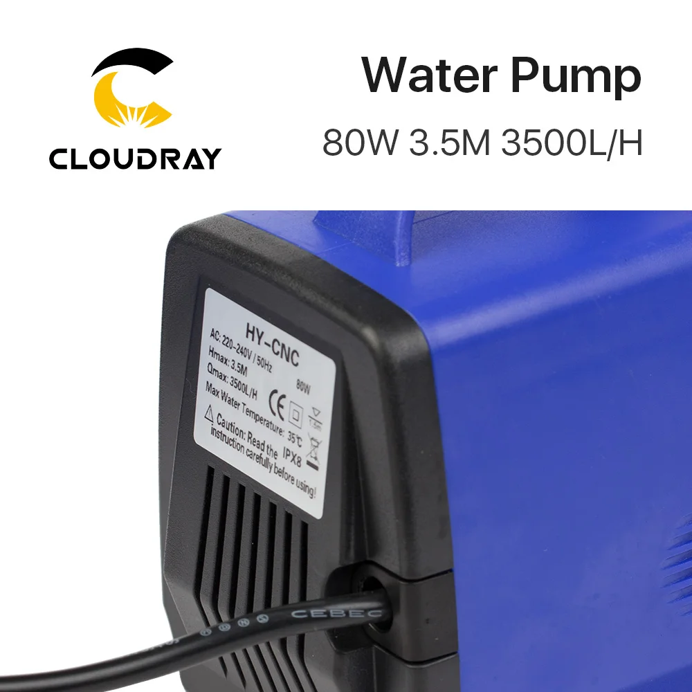 Погружной водяной насос 80 Вт 3 5 м 3500л/ч IPX8 220 В для CO2 лазерной гравировки резки|water