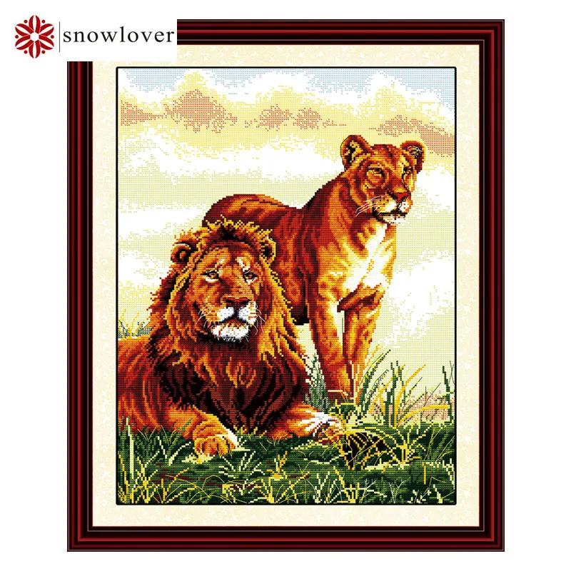 Рукоделие DMC DIY вышивки крестом Полный Вышивка Львы на пастбищах - Цена: 1 507,47 руб.