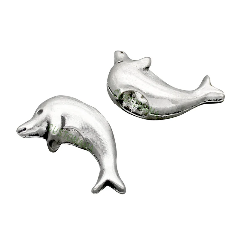 

50pcs-Antique Silver Dolphin Beads 18x10x7mm