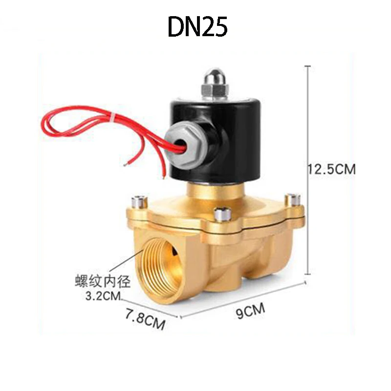 

DN08 DN15 DN20 DN25 DN32 DN50 AC220/110V DC12V/24V Normally closed Electric Solenoid Valve Pneumatic Valve for Water Oil Air