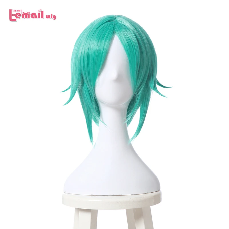 Зеленый L-email парик Land of the lusty cosplay Phos желтые алмазные парики padparakscha Циркон термостойкие синтетические волосы Perucas - Цвет: Зеленый