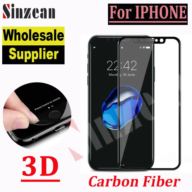 100 шт 3D углеродное волокно Закаленное стекло протектор экрана для iPhone 12 pro/12 mini/11 pro