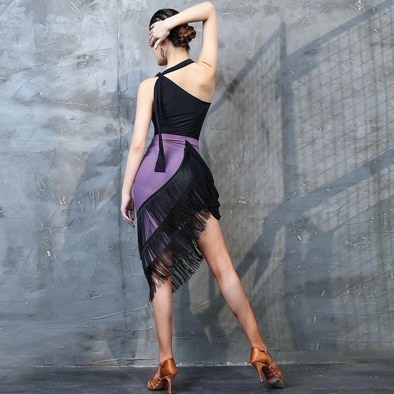 Платье для латиноамериканских танцев платье конкурсов Румба/Сальса/Танго Черное