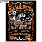 Алмазная 5d картина с Джеком, черепом, наклейка, полная выкладка, Алмазная мозаика, 3d круглая Алмазная вышивка, подарок на Хэллоуин