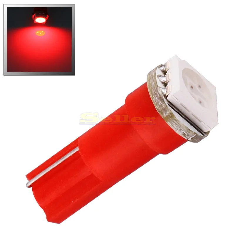 5 шт. T5 1 SMD 5050 Клин приборной панели Светодиодная автомобильная лампа 74