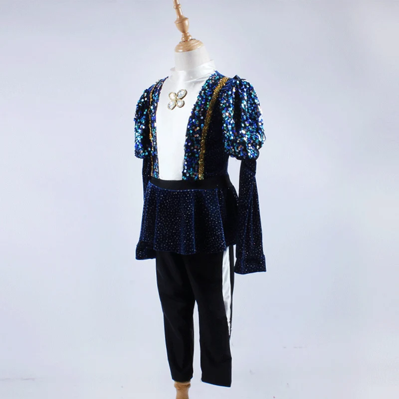 Принц Для мужчин для бальных танцев туника куртка и штаны один комплект