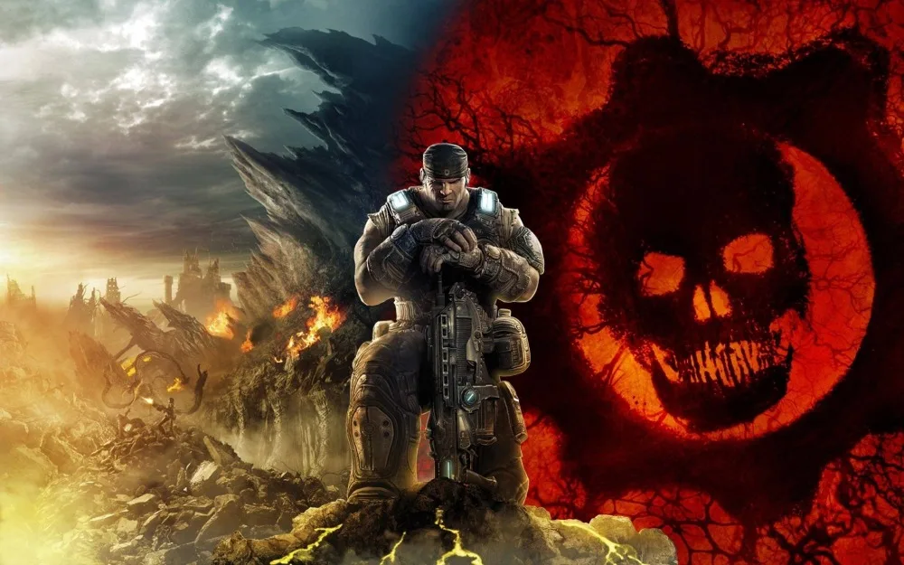 Gears of War 3 4 художественный Шелковый Холст Stampa Плакат 15x24 20x32 22x36 дюймов Горячая Военная Gioco Di Tiro Immagini для домашнего декора YX590