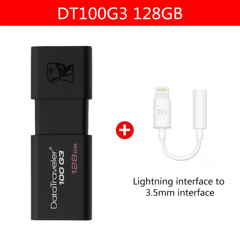 128GB-ZM-05 Kingston 128gb USB 3.0 Pen Drive high speed USB Flash Drives 128GB PenDrives USB Stick DT100G3 memoria usb - Цвет: 128GB-ZM-05