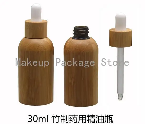 10 шт./лот 30 мл эфирные масла пустые бутылки с натуральным бамбуком стеклянный бак