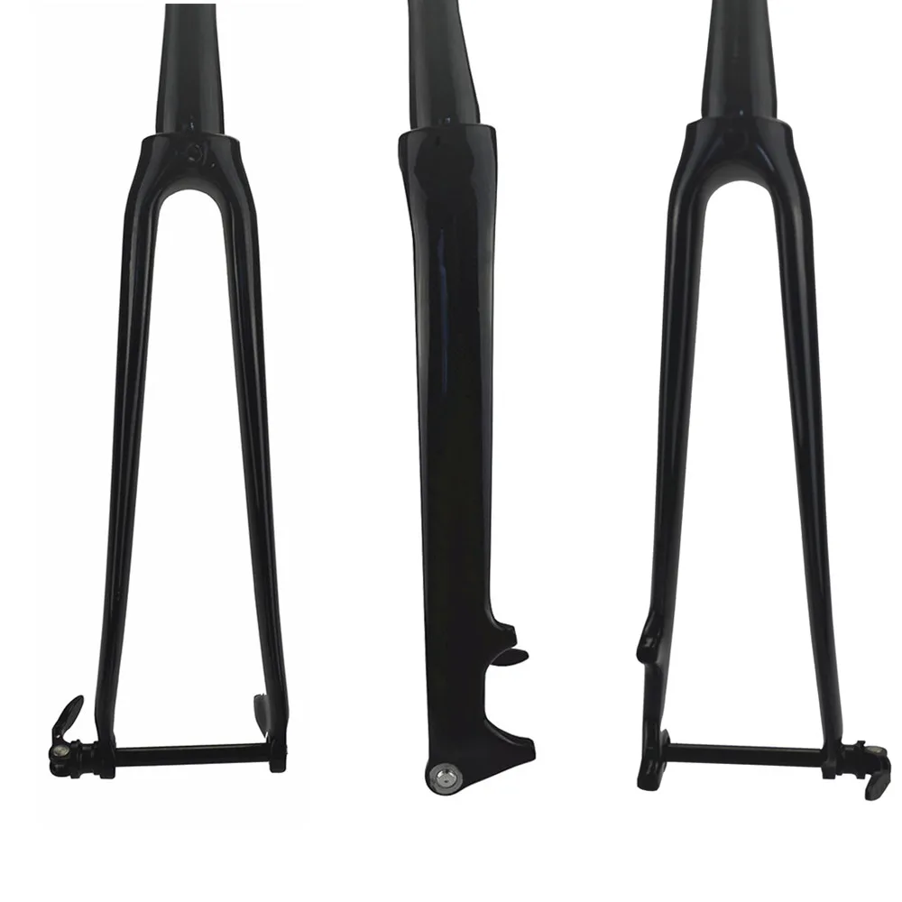 Карбоновая вилка 700c для дорожного велосипеда жесткая коническая Велосипедная 12