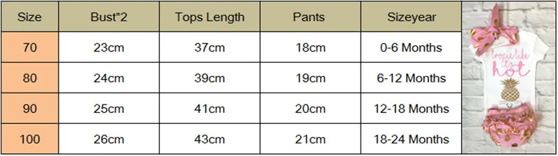 3 предмета Одежда для новорожденных девочек топы с принтом ананаса боди Короткие