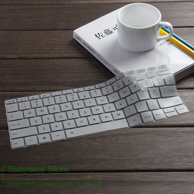 sliver Для Xiaomi mi Air 13,3 дюймов mi book Air 13 mi notebook 13 силиконовый чехол с клавиатурой для ноутбука защитная пленка 13 - Цвет: sliver