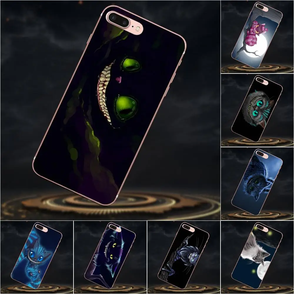 Индивидуальный чехол для телефона Cheshire Cat Art прозрачный ТПУ Xiaomi Redmi Note 2 3 3S 4 4A 4X 5 5A 6