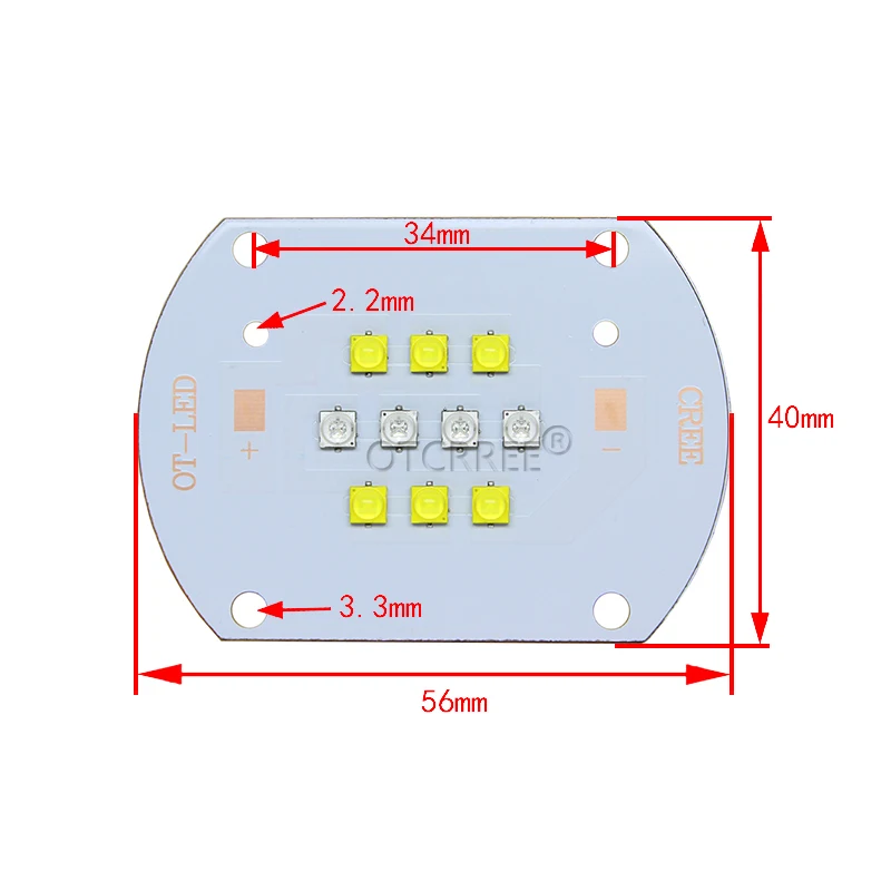 50 Вт Cree Xlamp xWhite 6 шт. 6500K и 4 Королевский синий нм светодиодный излучатель лампочка