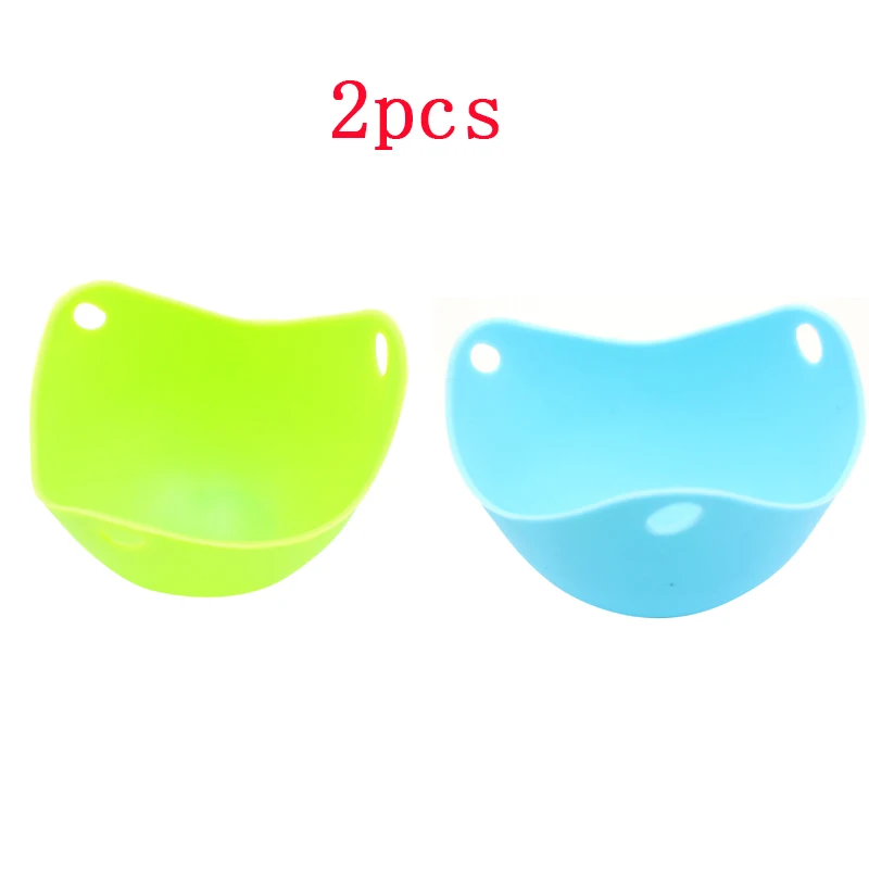 Темный хаки 2Pcs Egg Tool Silicone Egg Poacher Cup Pancake Egg Poaching Pods DIY Baking Cookware Egg Boiler Kitchen Utensil Accessories - Цвет: Темный хаки