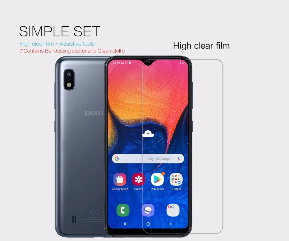 2 шт./лот Защитная пленка для Samsung A10 NILLKIN прозрачная глянцевая Galaxy в розничной