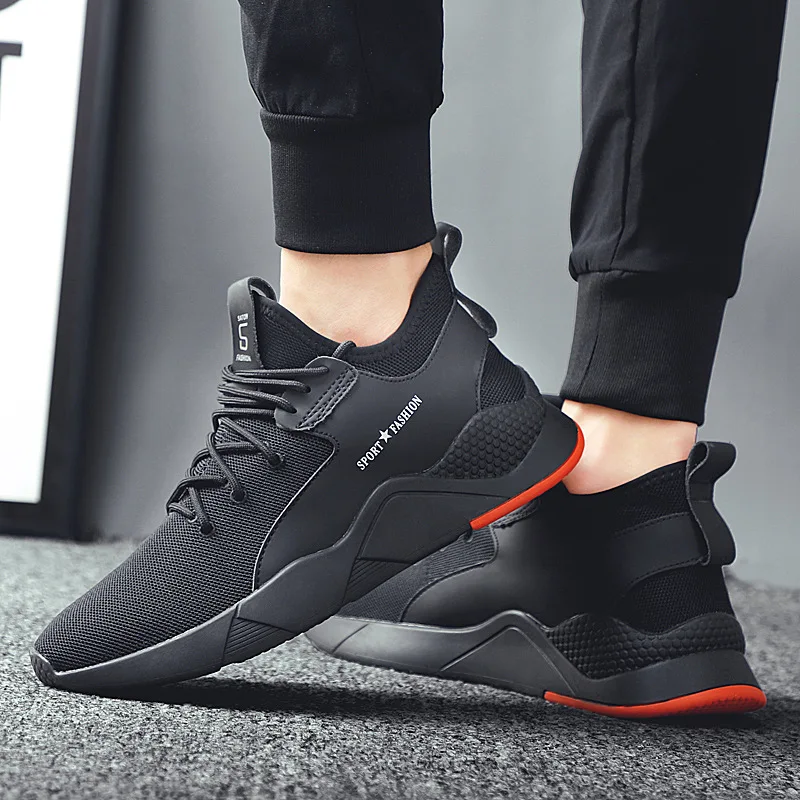 Новинка мужская повседневная обувь из сетчатого материала на шнуровке легкая и