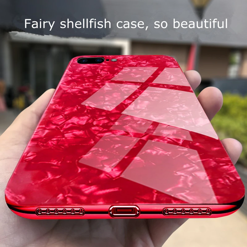 Закаленное стекло чехол для iPhone 10 8 7 Plus роскошные мраморные чехлы Чехол 6 6s X