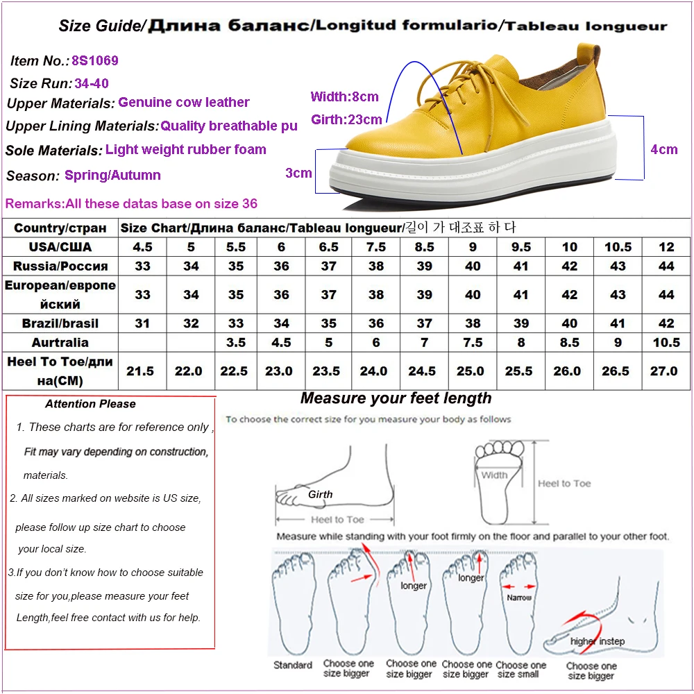 Kickway/Новинка; Высококачественная обувь из коровьей кожи на толстой плоской платформе; женская модная повседневная обувь; сезон весна