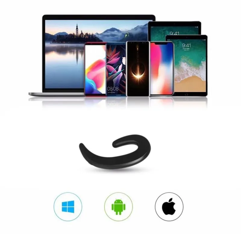 2018 Fashion Business Mini Wireless Bluetooth Earphone Stereo Headset No earplugs Phone Head phones with Mic | Электроника