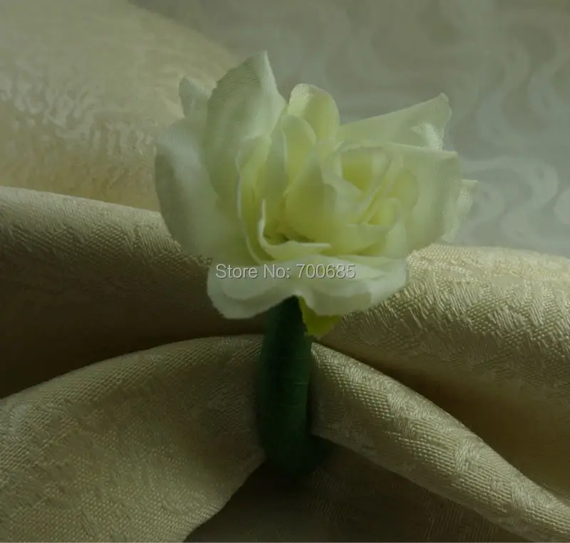 Белое шелковое кольцо цветок для салфетки держатель салфеток |ring weight|ring leafring |