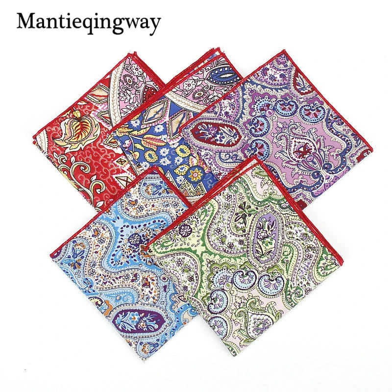 Mantieqingway кешью цветы мужские Бизнес нагрудные платки модные брендовые хлопковые