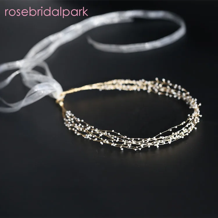 Аксессуары для волос rosebridalpark невесты ручной работы повязки на голову женщин и
