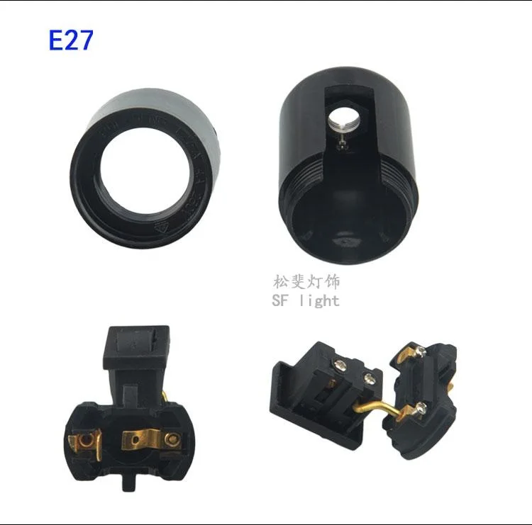 IWHD DIY Partalamparas E27 Цоколь с выключателем 4A, 250V черный цвет установки E27 патрон лампы гнездо