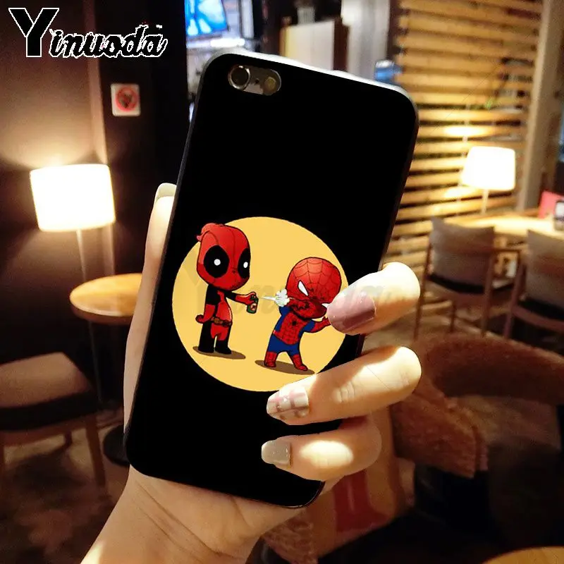 A8 Yinuoda marvel hero Человек-паук DIY Роскошный Высокий протектор на конце чехол для телефона для iphone X XS MAX 5 6S SE 7 8 plus XR мобильный чехол s - Цвет: A8