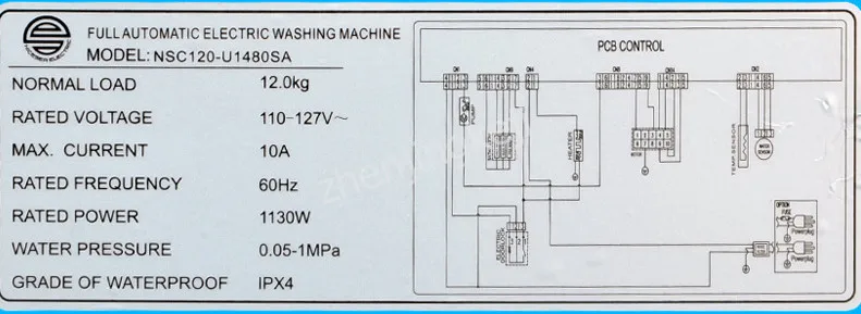110V Roller Washing Machine Front Opening High Capacity 12KG Gray Fully Automatic Lower Outlet Low Noise High Speed Reservation