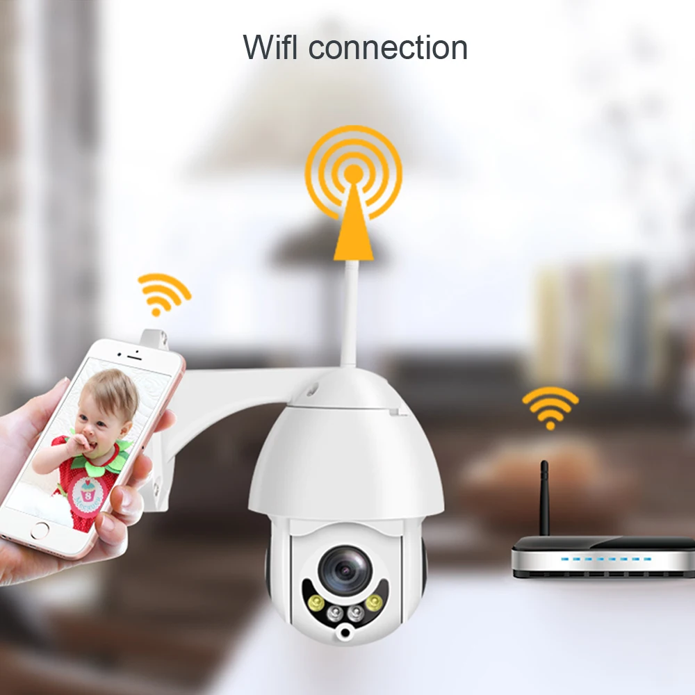 JORANK беспроводная Wifi IP 1080P камера Двусторонняя аудио Интерком 5x оптический зум PTZ
