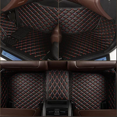 HLFNTF пользовательские автомобильные коврики для Dodge Durango R/T Challenger journey 3d Тюнинг автомобилей Нескользящие сверхмощные автомобильные аксессуары - Название цвета: black red line
