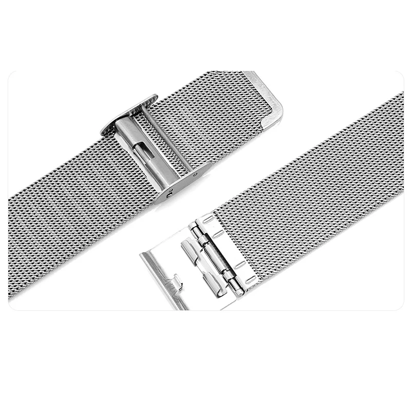 Milanese Watchband Universal Stainless Steel Metal WatchBand Strap Bracelet Black Rose Gold Silver 12 14 16 18 20 22 24mm