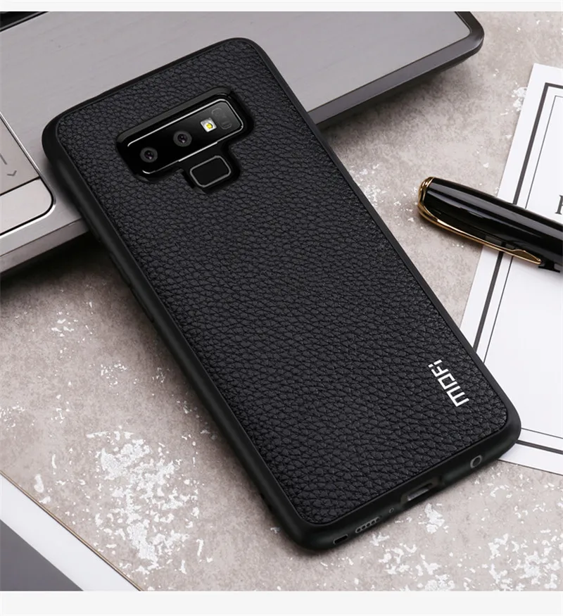 Для samsung Note 9 чехол Mofi для samsung Galaxy Note 9 чехол из искусственной кожи деловой стиль однотонный для Galaxy Note9 чехол