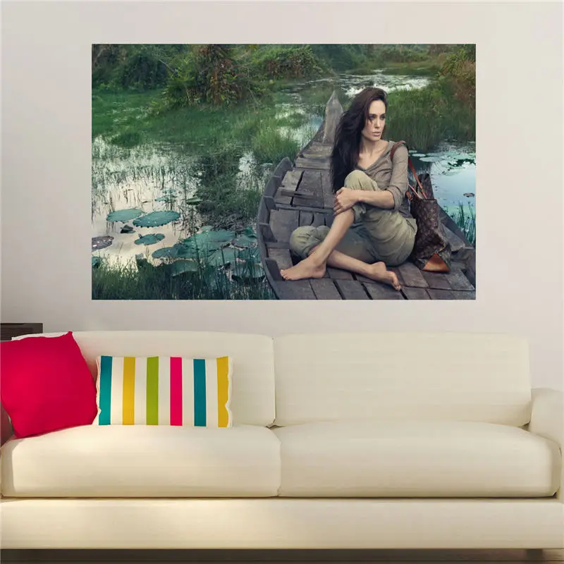 Новые приходят На Заказ Анджелина Джоли Home Decor Творческий Искусство Печати