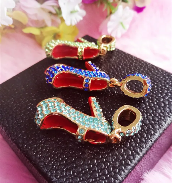 6 шт./лот мин. $15 (смешанный заказ) 2 см * 3D много цветов Полный Стразы каблук обувь