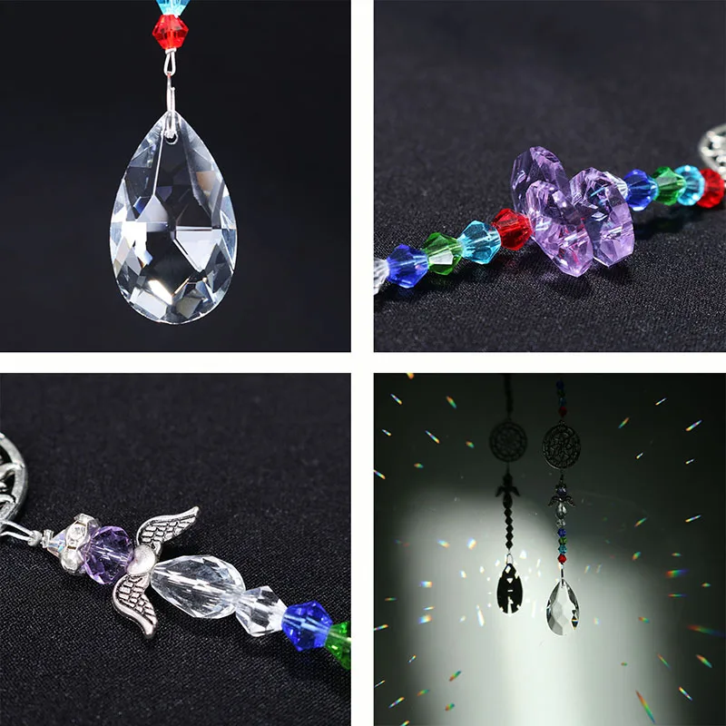 H& D Радуга изготовления ангел-хранитель Suncatcher чакра Висячие Хрустальные Окна солнце Catcher коллекционный Декор Рождественский подарок