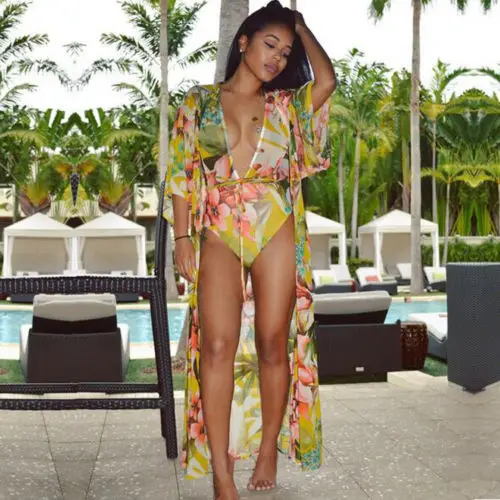 2018 новый стиль распродажа хит продаж купальник Дамский шифоновый цветочный