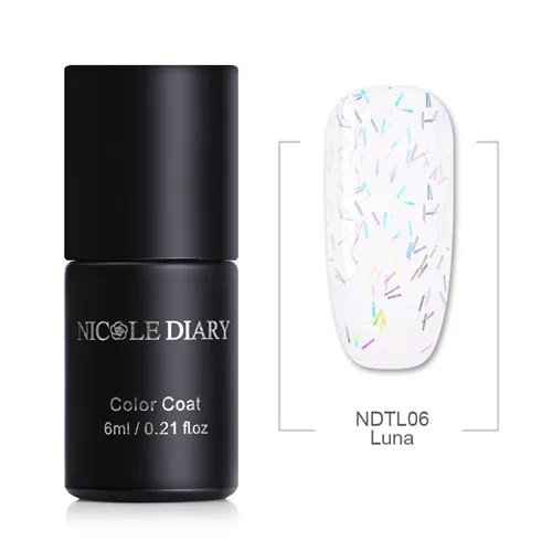 NDTL06 NICOLE DIARY 6 мл Лак для ногтей гель металлик Хамелеон голографический кошачий глаз гель лак для УФ лампы Магнитный художественный Лак Блеск - Цвет: NDTL06
