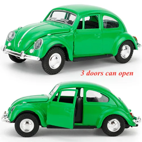 3 doors green Классический автомобиль из 1:36 сплава с жуком Volkswagen Vw литой металлический игрушечный автомобиль из сплава, оттягивающийся автомобиль в подарок для детей - Цвет: 3 doors green