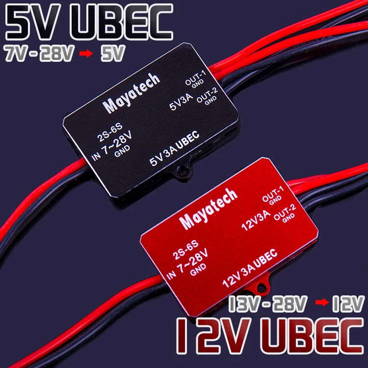 Модуль напряжения Mayatech RC UBEC понижающий ток 5 В/12 В 3 А регулятор для квадрокоптера