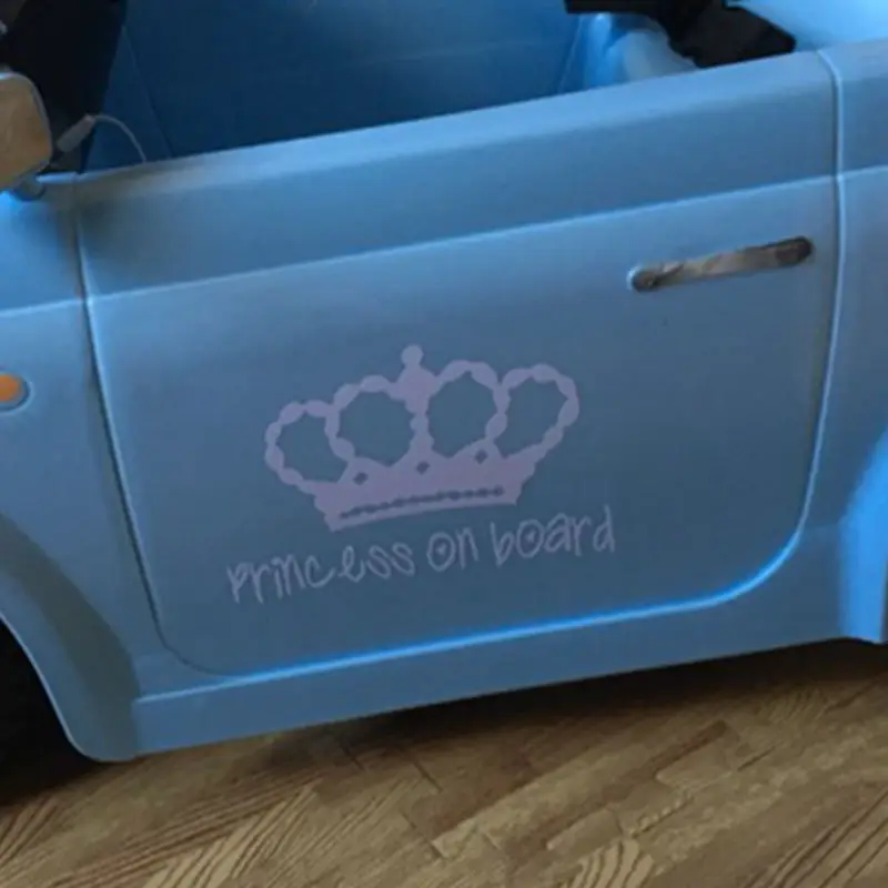 16x11 см виниловые автомобильные наклейки для маленькой принцессы на борту
