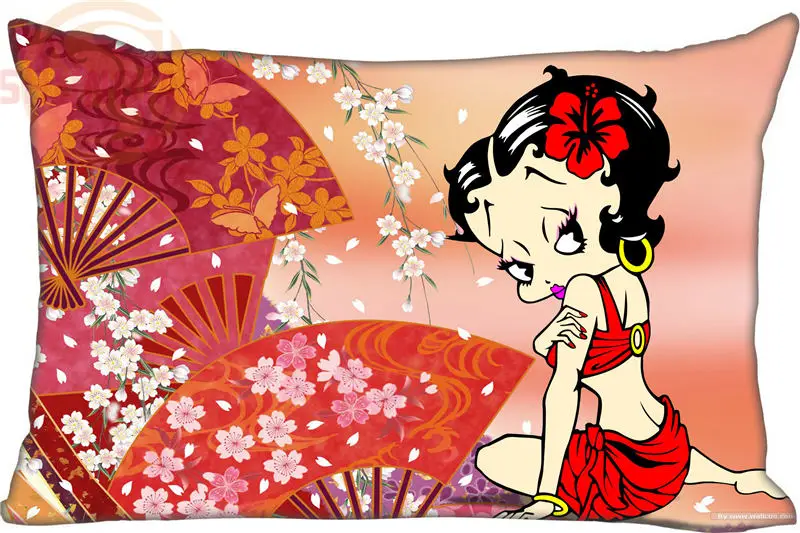 Заказная наволочка Betty Boop прямоугольная молния подушка из полиэстера и хлопка размер крышки 45x35 см(с одной стороны) печать - Цвет: 21 Pillowcase