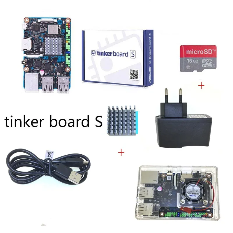 ASUS SBC Tinker board S RK3288 SoC 1 8 ГГц четырехъядерный процессор 600 МГц Mali T764 GPU 2 Гб LPDDR3 и 16 eMMC