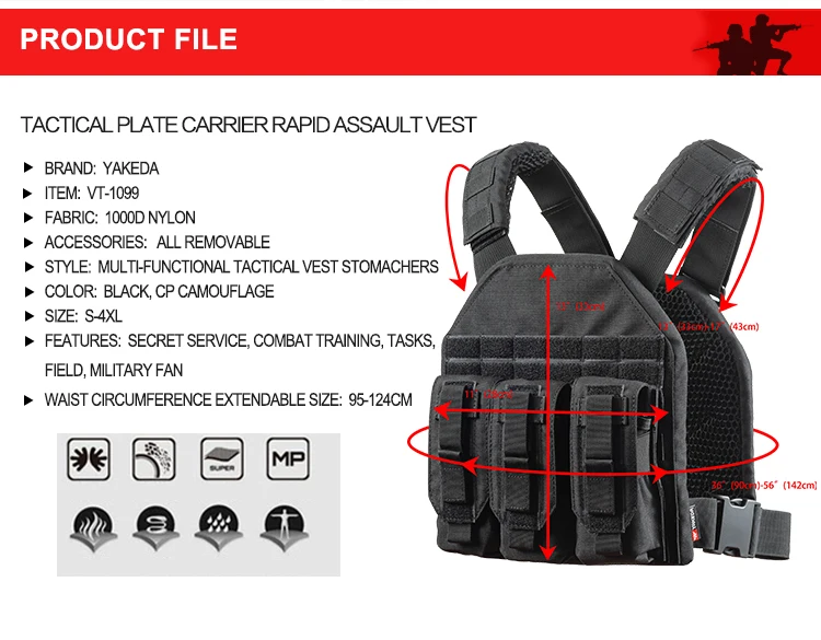 Военный жилет тактическая пластина Перевозчик быстрого штурма Vest-VT1099