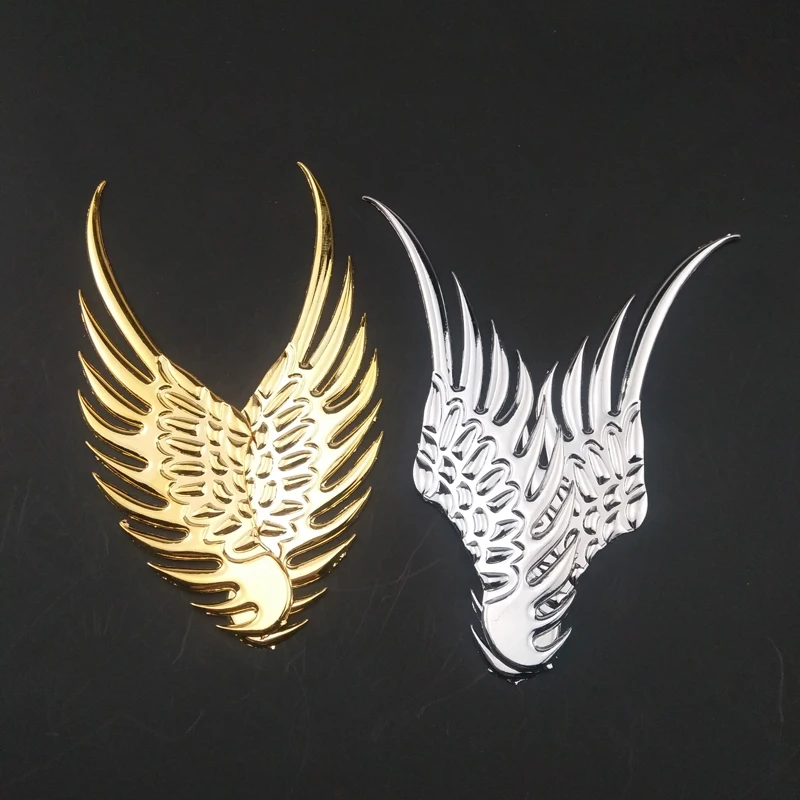 Металлические 3D Автомобильные наклейки с крыльями Аксессуары для автомобилей и