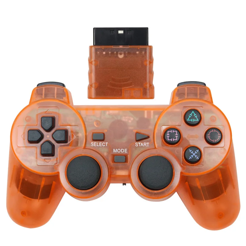 Orange Беспроводной контроллер для sony Playstation 2 геймпад Вибрационный контроллер для mando PS2 джойстик контроллер ps2 sem fio - Цвет: Orange