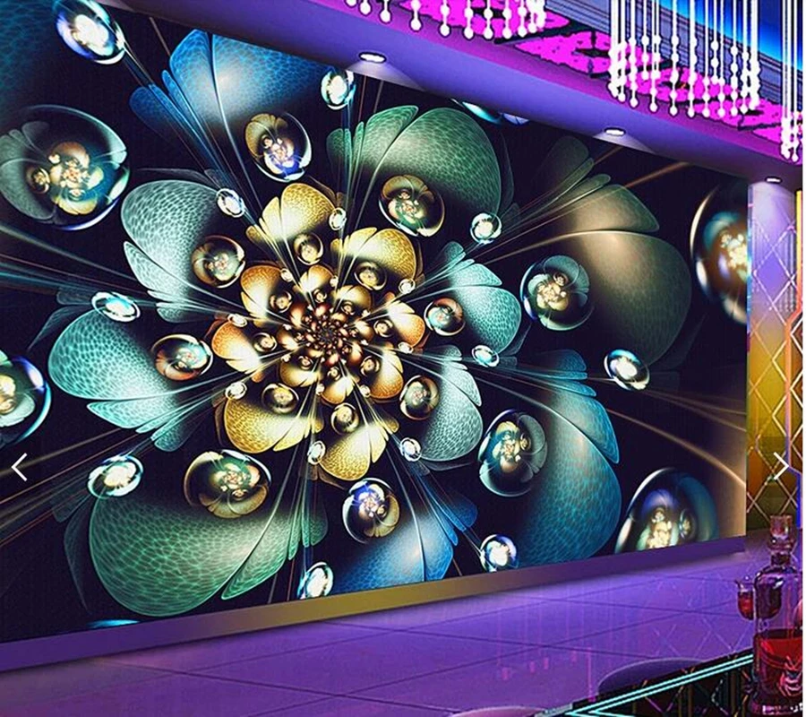 

3D обои на заказ, красочные художественные обои с цветами для гостиной, бара, KTV, фоновые обои для домашнего декора
