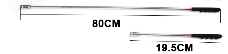 ZK20 дропшиппинг 80 см домашний мини Led pick Up инструмент Телескопический Магнитный Магнит для выбора отвертки гайки и болты металлический винт